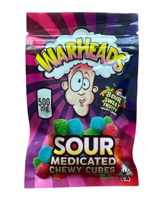 Gomitas WARHEADS "Sour Sweet And Fruity" THC  (8 Piezas)