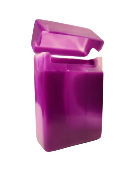 ESTUCHE PARA CIGARRILLOS PLASTICO PORTÁTIL VERTICAL - MORADO