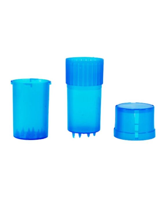 Grinder Acrilico 3 piezas Azul Más Contenedor SM-020 50mm