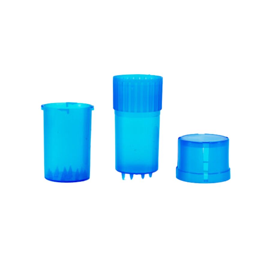 Grinder Acrilico 3 piezas Azul Más Contenedor SM-020 50mm
