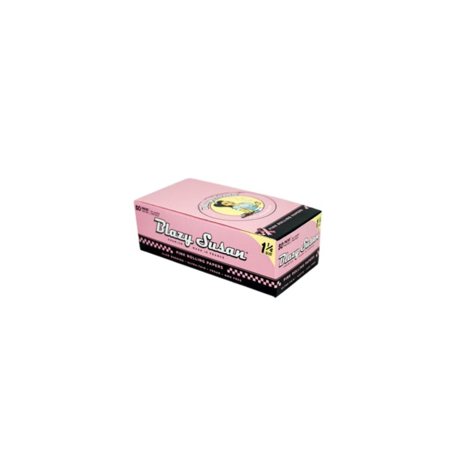 SÁBANAS - BLAZY SUSAN "Pink rolling paper" 1 1/4 size (caja 50 paquetes)