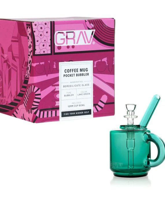 GRAV COFFEE MUG POCKET BUBBLER - PBCM-LAKE GREEN