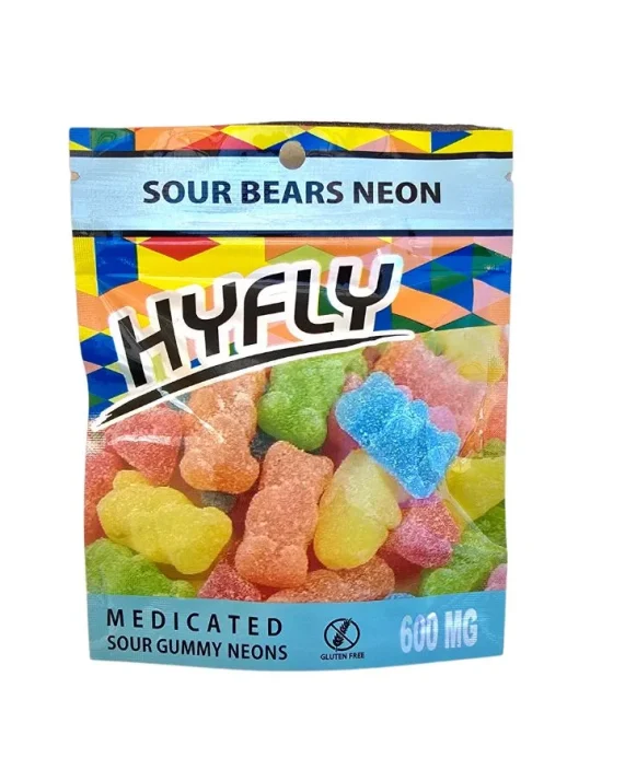 Gomitas HYFLY "Sour Bears Neon" (6 Piezas)