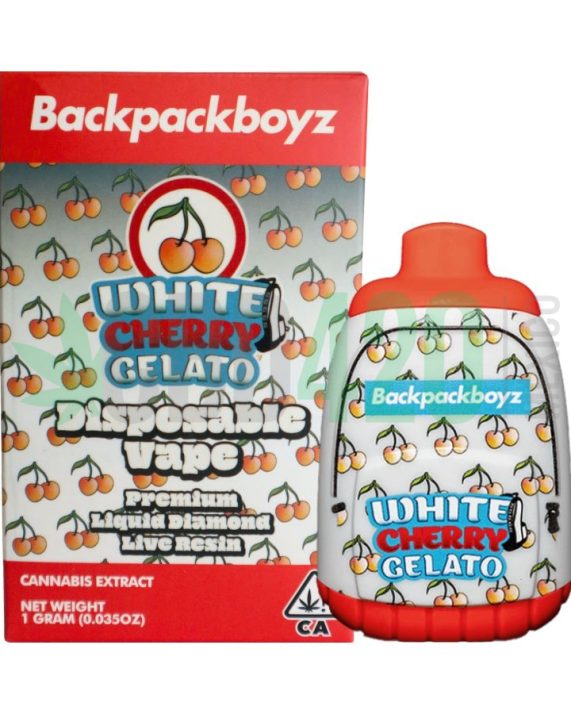 PLUMA DESECHABLE DE WAX – BACKPACKBOYZ «White Cherry Gelato» (HIBRIDA)