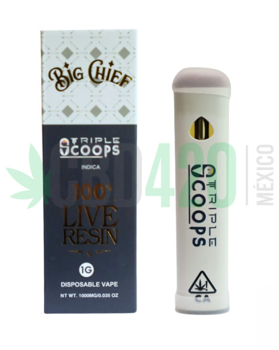 PLUMA DE WAX DESECHABLE - BIG CHIEF- "Triple Scoops"  (INDICA)