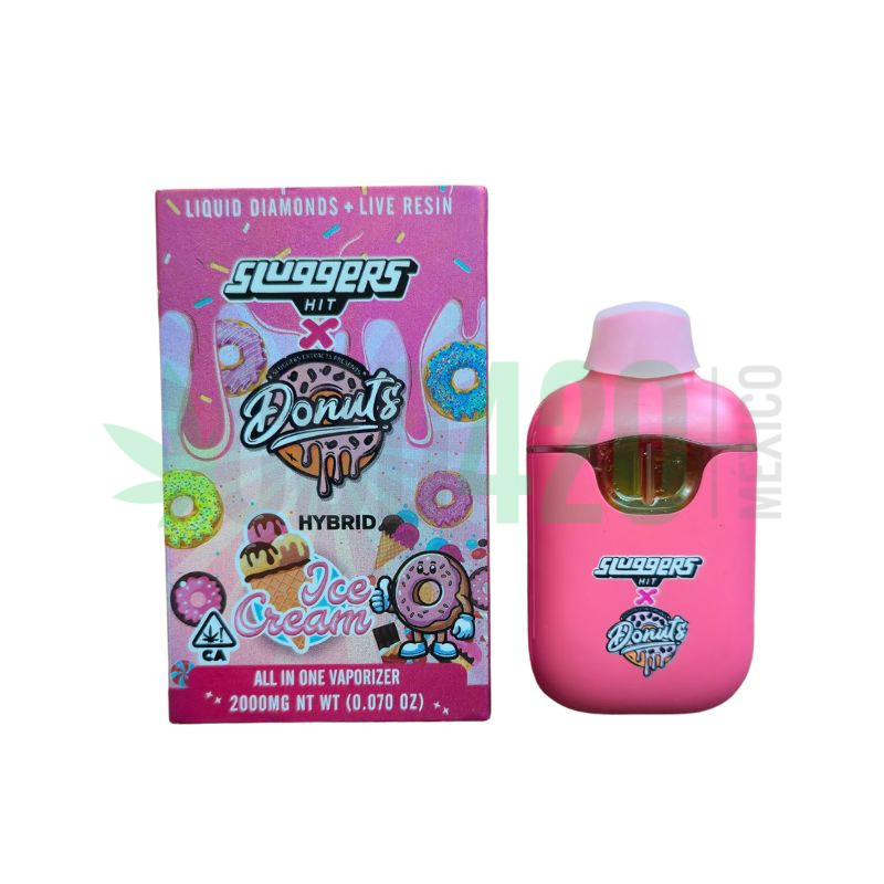 PLUMA DE WAX - SLUGGERS X DONUTS 2 (SABORES) "Ice Cream & Candy Fumez" 2 ML (HIBRIDA)